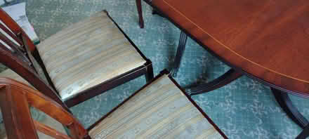Photo of free extendable mahogany coloured table and 6 chairs (Norton Lees S8) #3