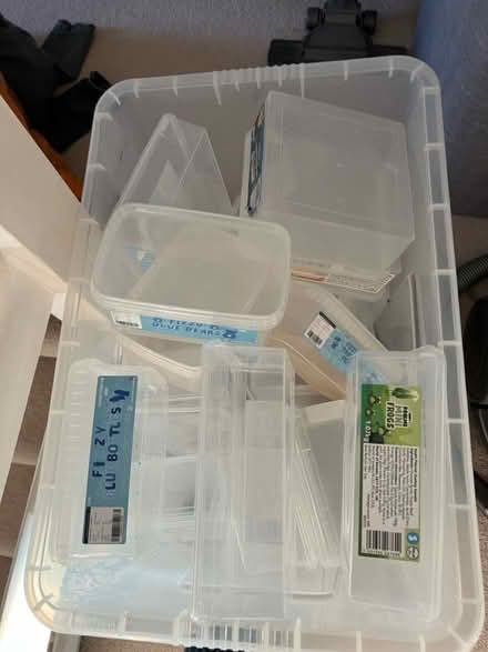 Photo of free Empty plastic boxes with lids (Red Barn Lane PO15) #2