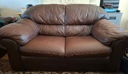 Photo of free 2x 2 Seater Leather Sofas (Ashburton SE25) #2