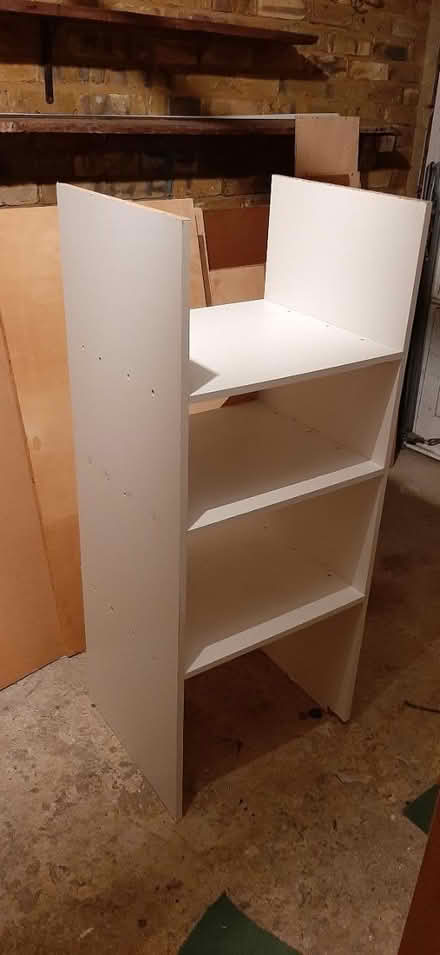 Photo of free White chipboard frame 3 x shelves (Worcester Park KT4) #4