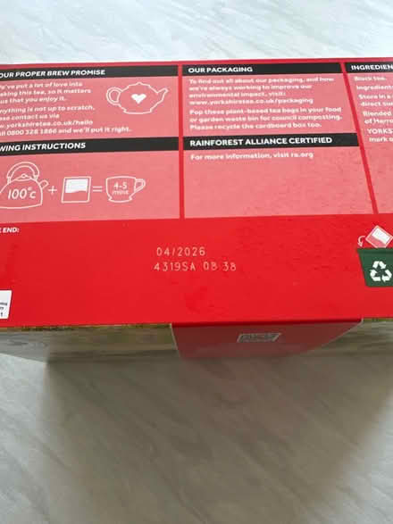 Photo of free Yorkshire Tea teabags (Whetstones) #3