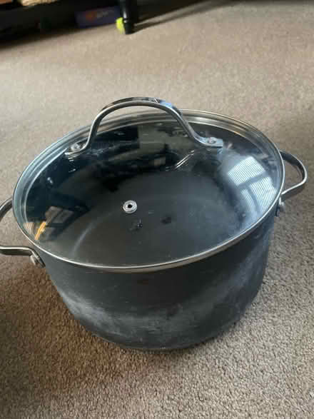 Photo of free Large stock pot and lid (Garston WD25) #3