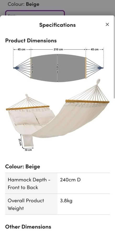 Photo of free Double hammock, new, unused (Warwick CV34) #2