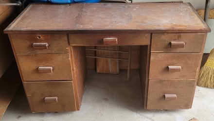 Photo of free Wood student desk (Katy - 77449) #1