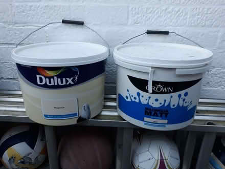 Photo of free Dulux and/or Crown magnolia matt emulsion paint (Harwell OX11) #1