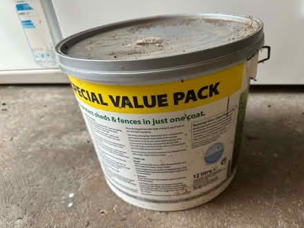 Photo of free 12 litres of Medium Oak Ronseal Fencepaint - NEW (Lostock Hall PR5) #2