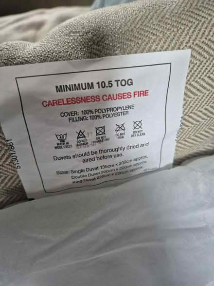 Photo of free 200*200 duvet (clean) (N1 Islington) #1