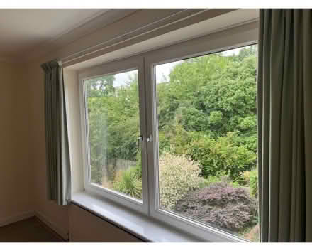 Photo of free Green Curtains - heavy with linen (SW15) #1