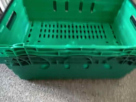 Photo of free 2 large green plastic stackable boxes (Gorgie EH11) #1