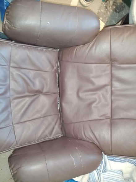 Photo of free 2 x brown leather reclining chairs (Hulme, M15) #3