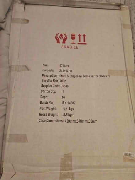 Photo of free USA Black and White Mirror. (Strood ME2) #2