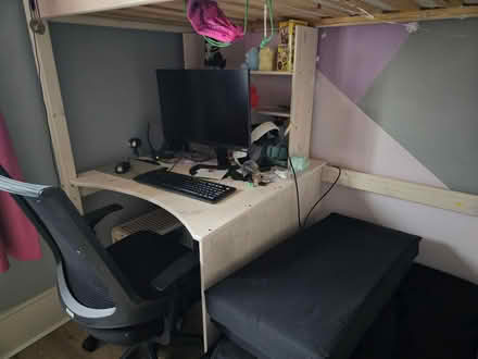 Photo of free Tall bed with desk and pullout (churchtown D14) #2