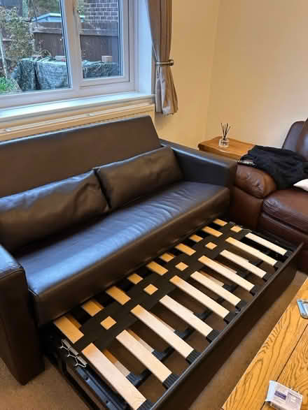 Photo of free Leather Two Seater Sofa Bed (DA12) #2