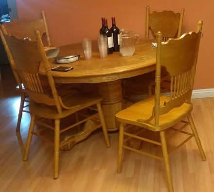 Photo of free Solid wood dining, 4 chairs (Berryessa San Jose) #1