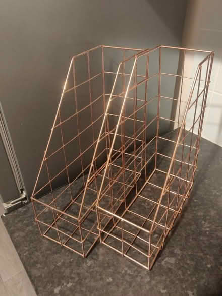 Photo of free 2 metal rose gold file organisers (Lenton NG7) #1