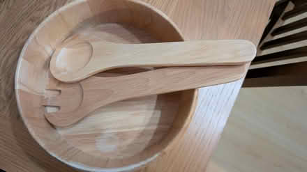 Photo of free Wooden salad bowl (Gnosall - ST20) #2