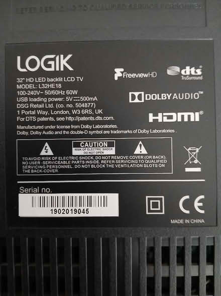 Photo of free Logik Lcd Tv 32in (Great Shefford RG17) #2
