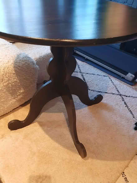 Photo of free Black Wooden Bstro Dining Table (RG23 Winklebury) #2