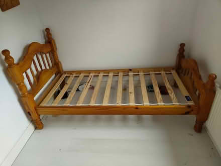 Photo of free Single Bed Frame - Pine (Hollybrook Park) #1