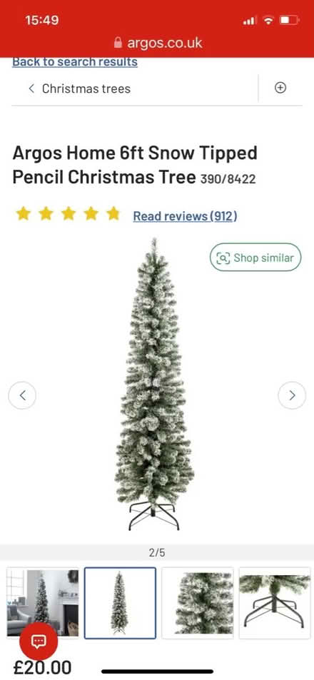 Photo of free Habitat 6ft slim Christmas tree (Birmingham Stirchley B30) #1