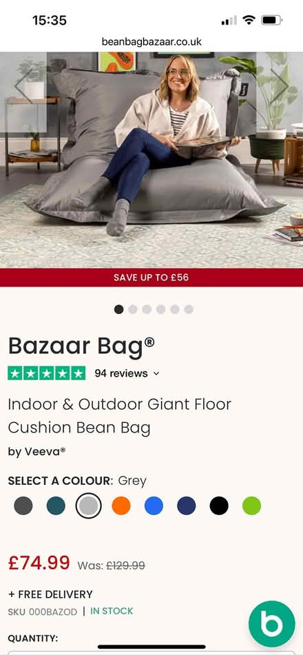 Photo of free 2x large outdoor beanbags (BA2) #2