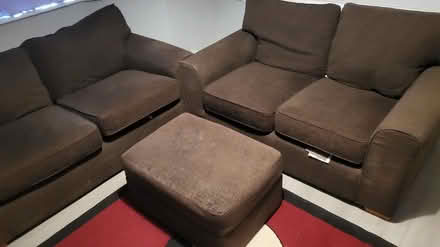 Photo of free 2 x two seater sofas with footrest (Worcester) #1