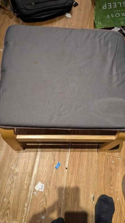 Photo of free Dark gray chair and footstall (Wadsley S6) #3