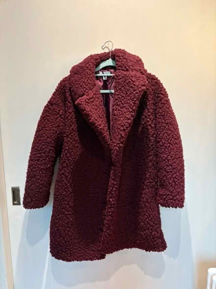 Photo of free Burgundy Topshop coat size 8 (E9) #1