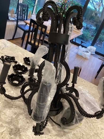 Photo of free Black chandelier (Market Drayton.) #2