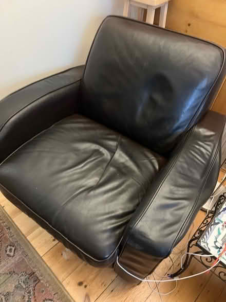 Photo of free A leather armchair (Abbeville Village SW12) #2