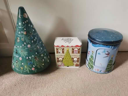 Photo of free 2x musical &1x Percy Pig Christmas biscuit tins (Bathwick) (North Road) #1