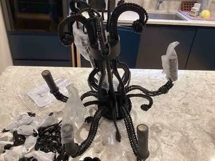 Photo of free Black chandelier (Market Drayton.) #1