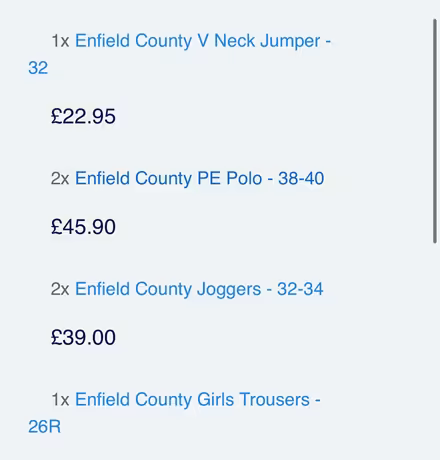 Photo of free Full Enfield county girls uniform (Enfield N21) #2