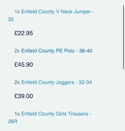 Photo of free Full Enfield county girls uniform (Enfield N21) #2