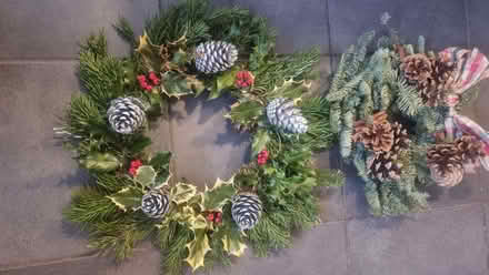 Photo of free Christmas wreaths- with re-useable decorations (Datchworth Green SG3) #1