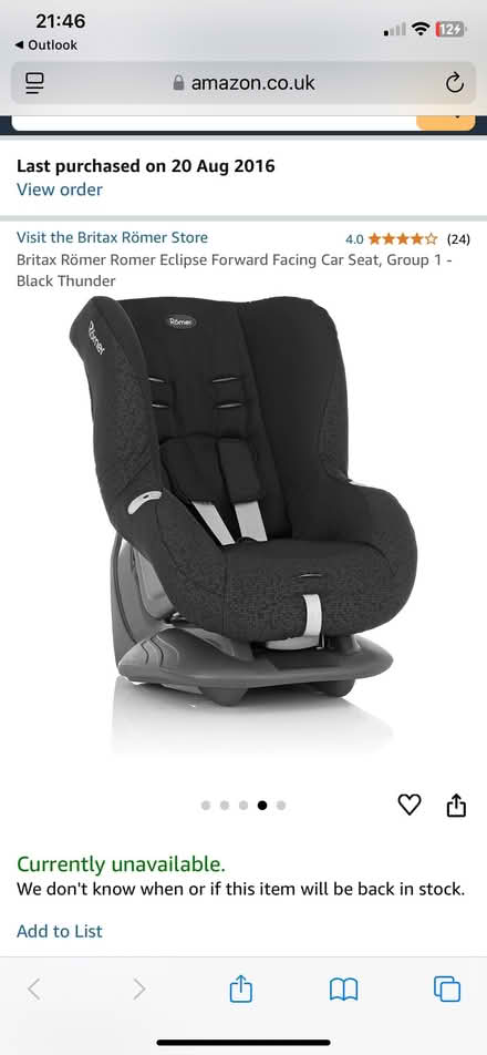 Photo of free Car seat 2 (Bethnal Green E2) #2