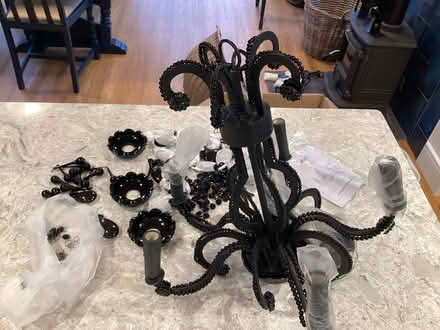 Photo of free Black chandelier (Market Drayton.) #4