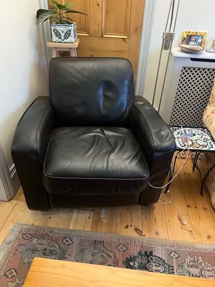 Photo of free A leather armchair (Abbeville Village SW12) #1