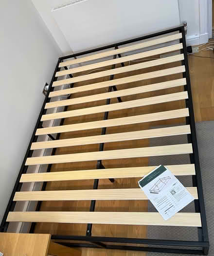 Photo of free Double Black Metal Bed Frame (NW8) (Marylebone NW8) #3