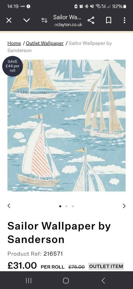 Photo of free Boat Wallpaper ( 2 rolls) (Cupar, KY15) #2