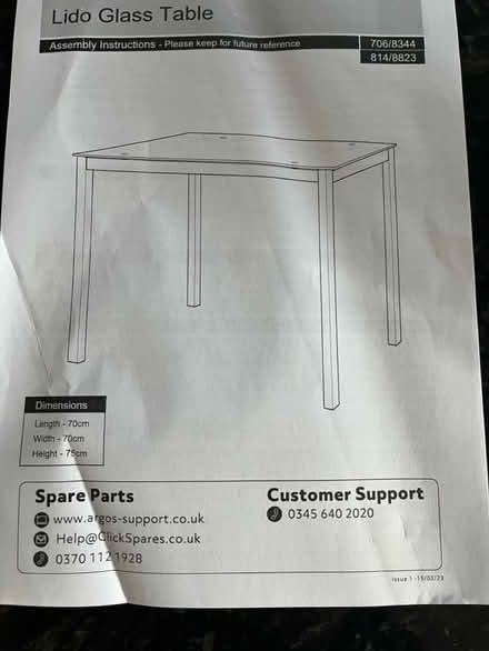Photo of free Black glass Coffee table (Sompting) #1