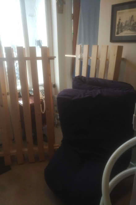 Photo of free Wooden double futon - navy (New Marston OX3) #1