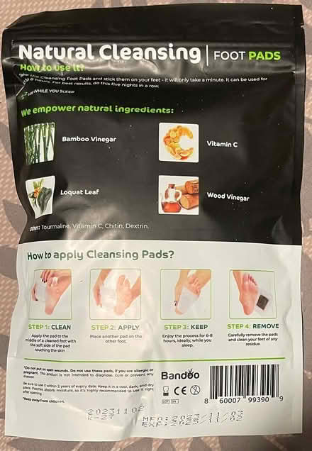Photo of free Bandoo Detox Foot Patches (12th & Otis Streets NE) #2