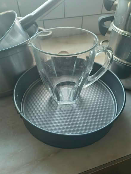 Photo of free Large pans,steamer, jug ,sponge tin (Walton on Thames) #3
