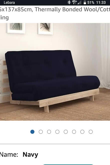 Photo of free Wooden double futon - navy (New Marston OX3) #2