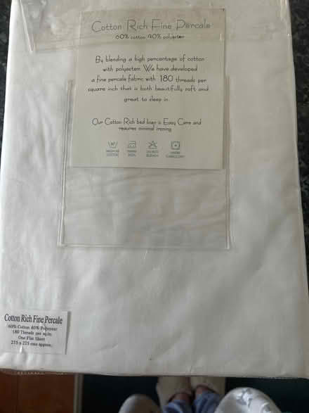 Photo of free King size flat sheet (Dunton green) #2