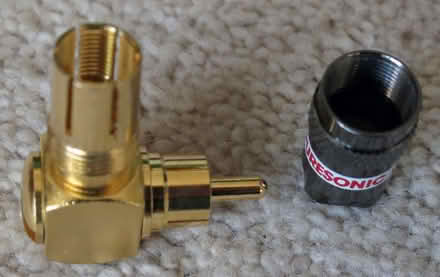 Photo of free 15 x right-angle RCA (phono) connectors (Hayling Island PO11) #2
