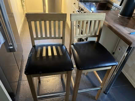 Photo of free 2 wooden bar stools (Turnford EN8) #1