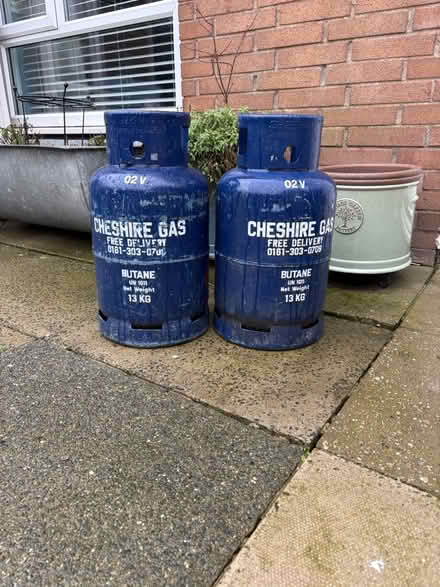 Photo of free 2 Cheshire gas bottles (M40) #1