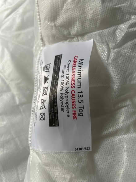 Photo of free Single winter duvet 13.5 tog (Mansfield nottinghamshire) #1
